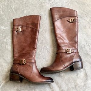 Arturo Chiang Brown Mid-Calf Riding Style Boot